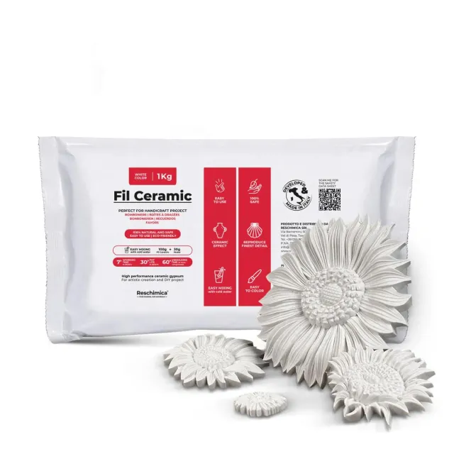 Reschimica Fil Ceramic Gesso Ceramico Stampi 1 Kg Grigio