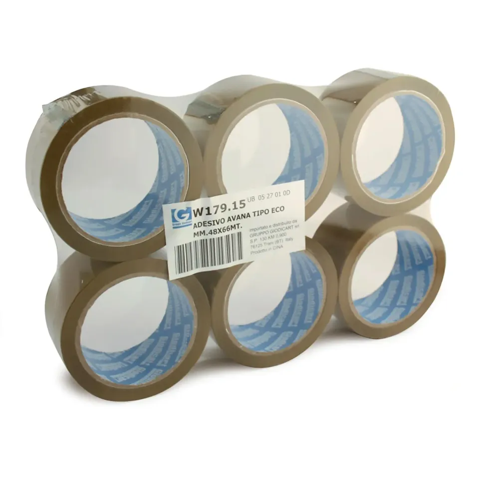 Giodicart School Nastro Adesivo Avana 48x66 6 Rotoli