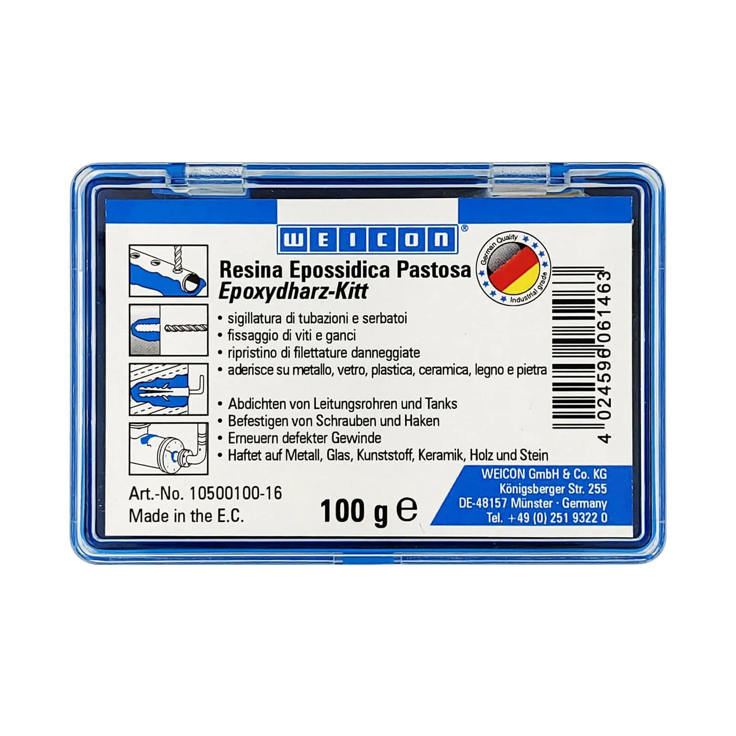 Weicon Pasta Epossidica Riparazione Rapida 100 g Verde