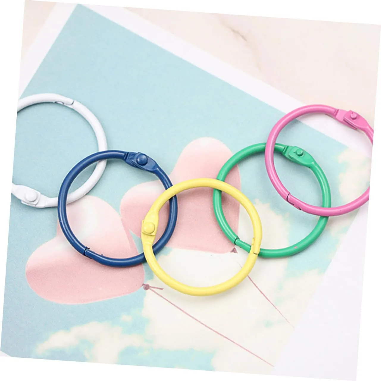 Angoily Anelli Portachiavi Metallo 70 Pezzi Colori Misti Resistenti