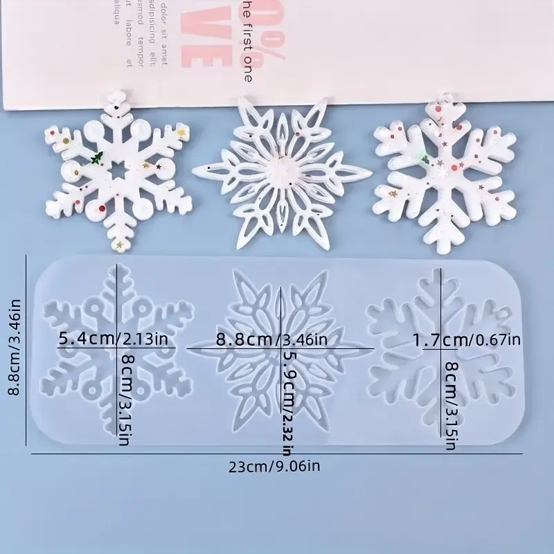 Naturesin stampo 3 fiocchi di neve decorazioni 23 cm