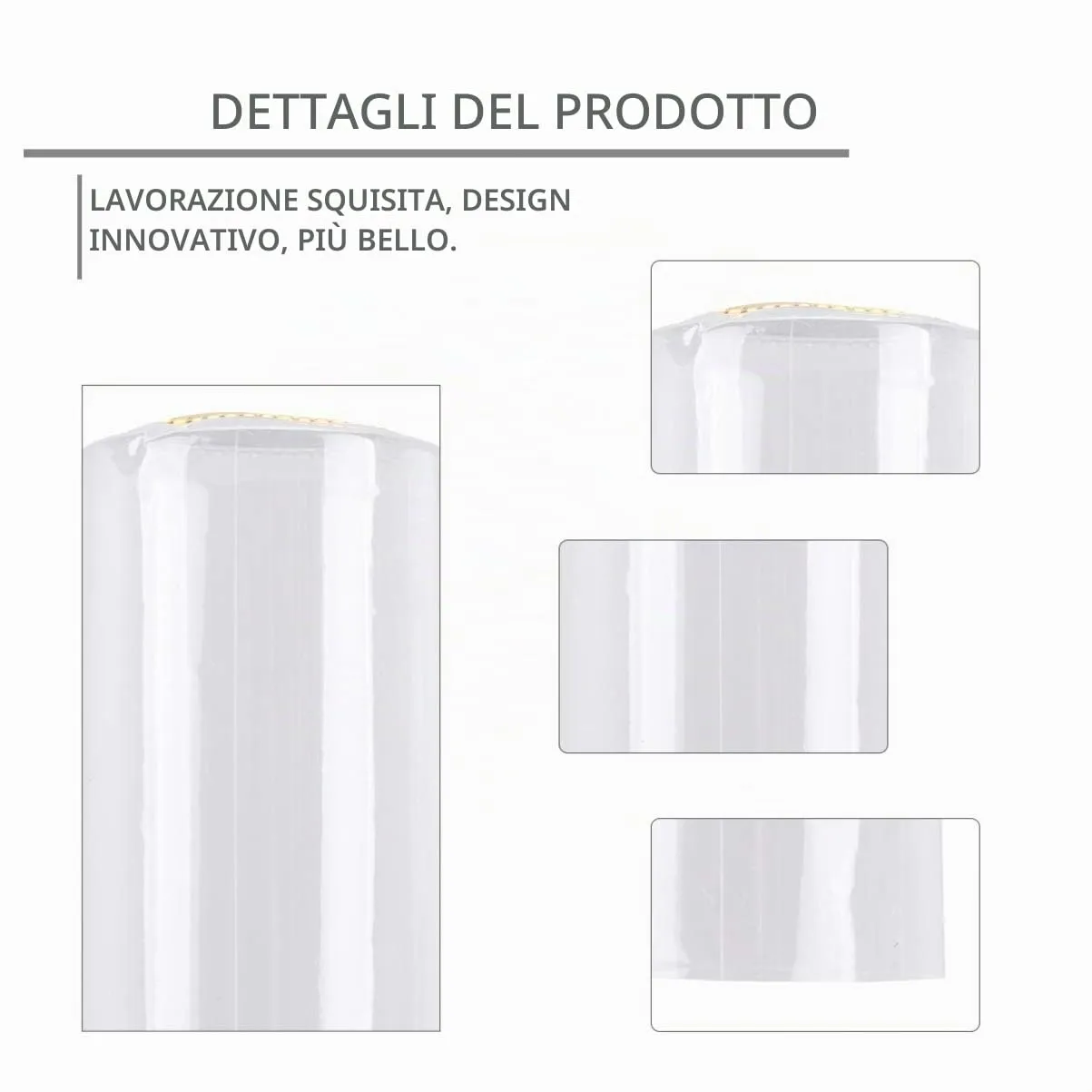 Angoily Capsule Termoretraibili Vino 30 mm 100 Pezzi Trasparenti