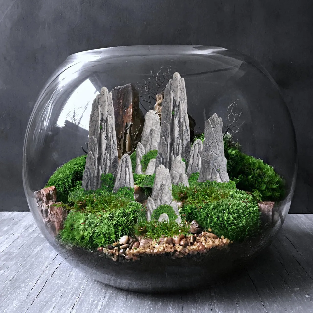Angoily Roccia miniatura decorativa bonsai in resina