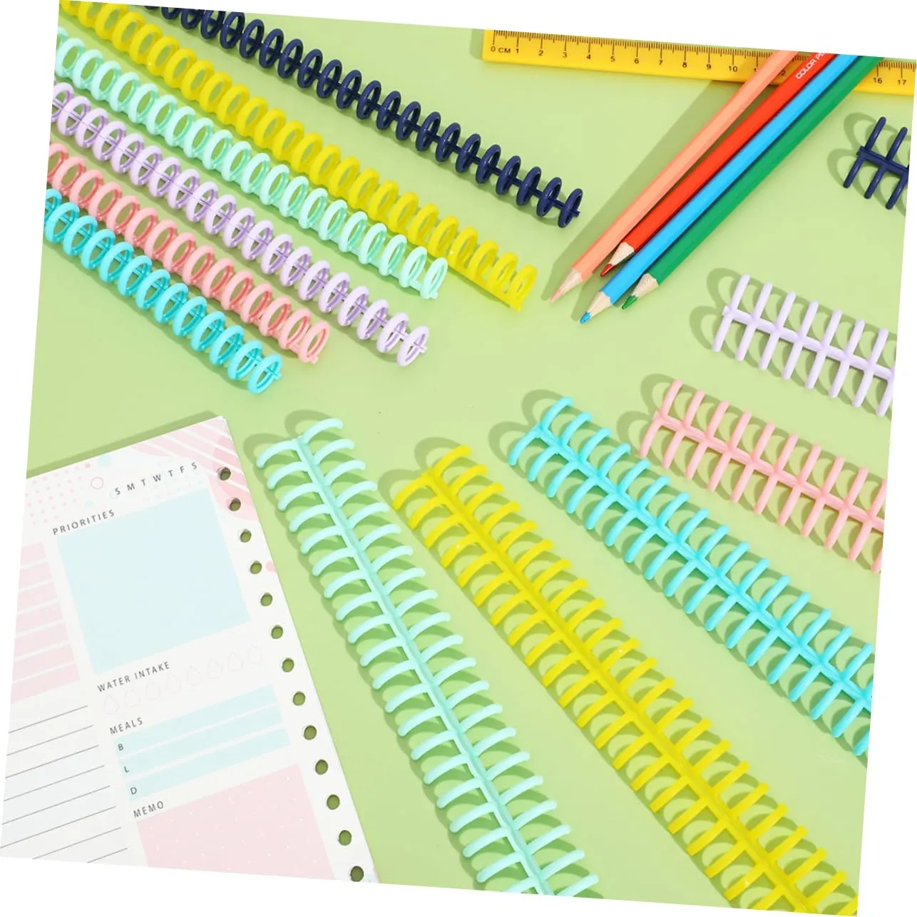 Angoily Anelli Rilegatura 30 Fori Plastica 30 Pezzi Lisci