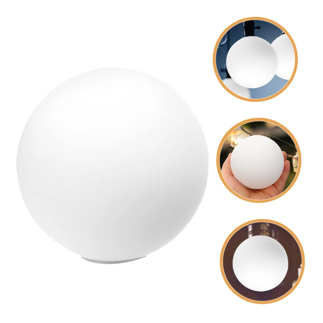 Angoily paralume globo bianco 8 cm acrilico G9