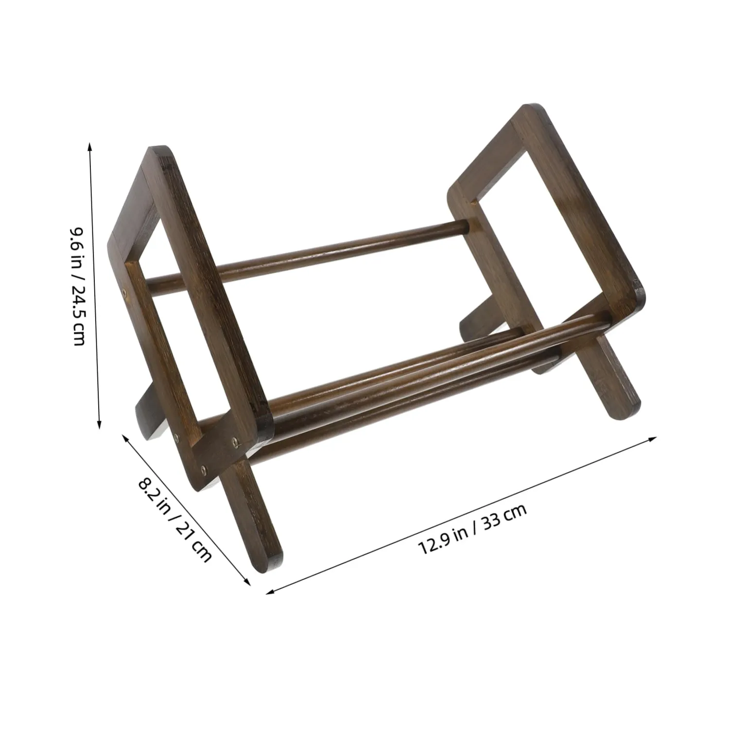Angoily organizer libri scrivania bambù marrone scuro