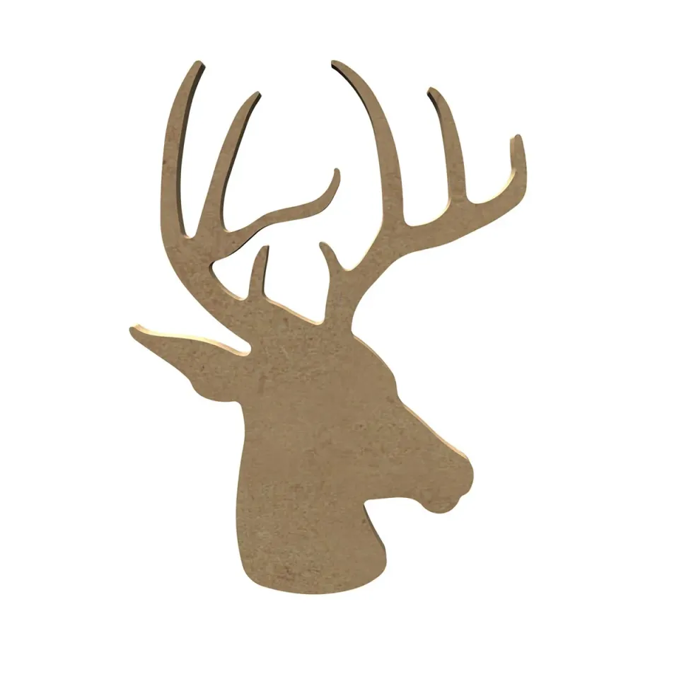 Deco Foam 1434435 testa di cervo legno 11x15x0,5cm decorazione
