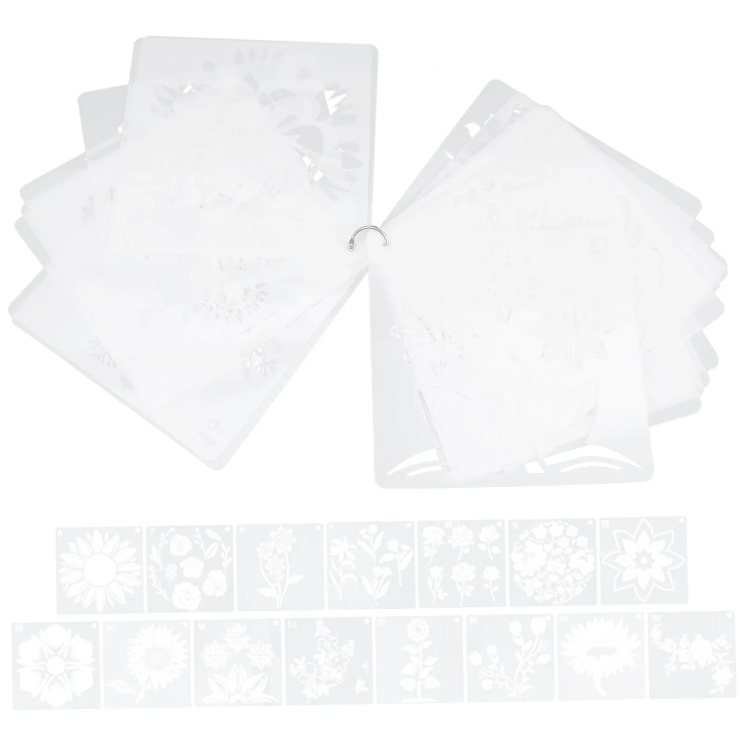 Angoily Stencil Floreali 20 Pezzi Riutilizzabili Pittura