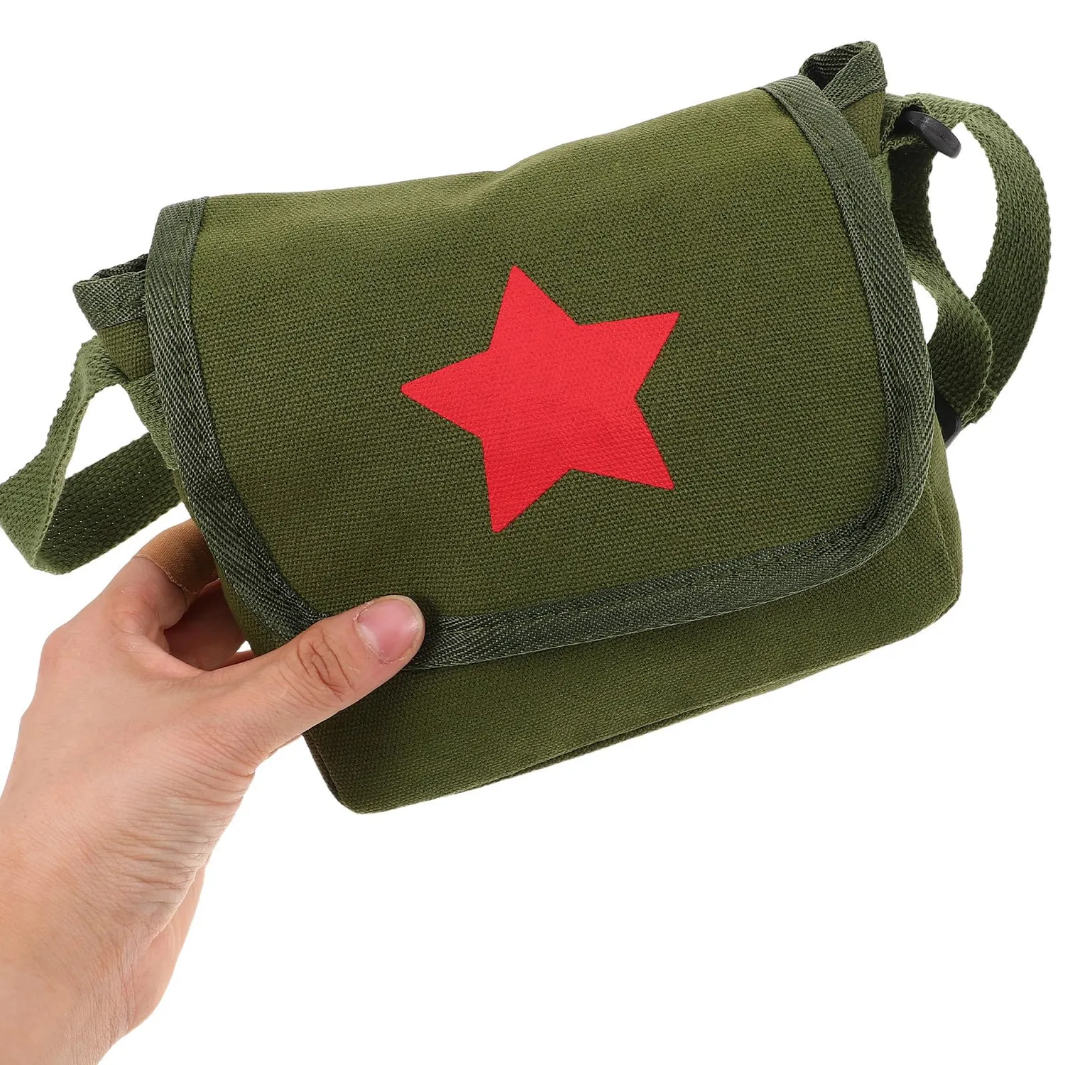 Angoily Borsa Tracolla Canvas Stella Verde 21,5 cm Ragazzi