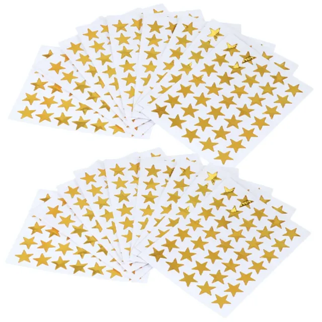 Angoily Stelle Adesive Oro 50 Fogli PVC piccole premio
