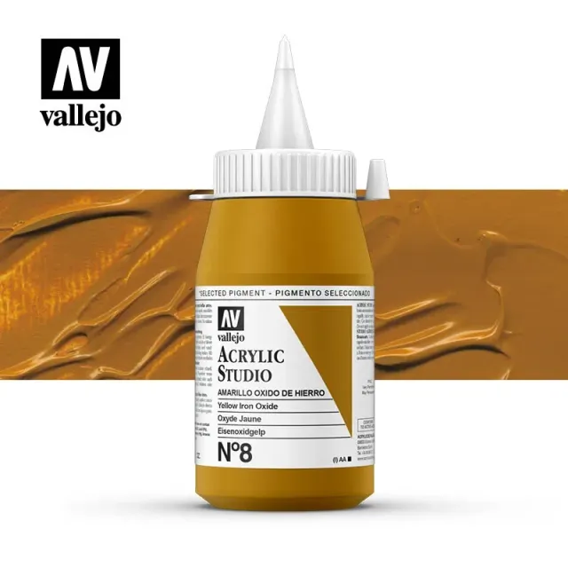 Vallejo Acrylic Studio 8 colore acrilico 500ml coprente