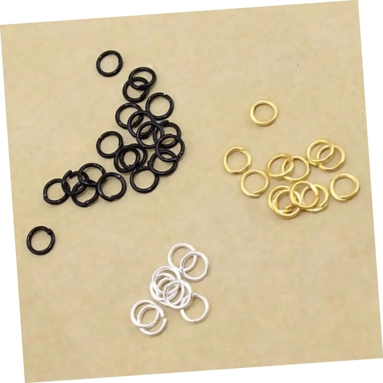 Angoily anellini metallo aperti 14mm 180 pezzi argento