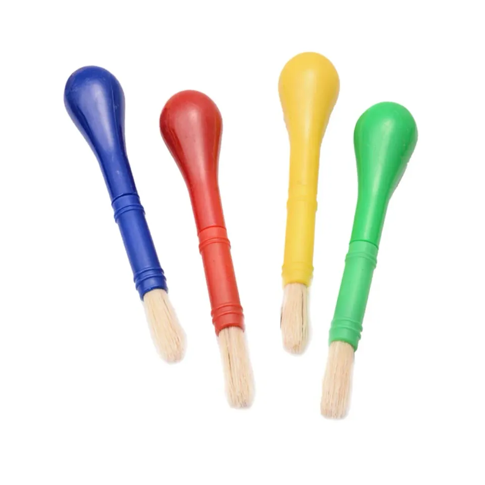 Angoily pennelli pittura bambini 4 pezzi nylon colorati