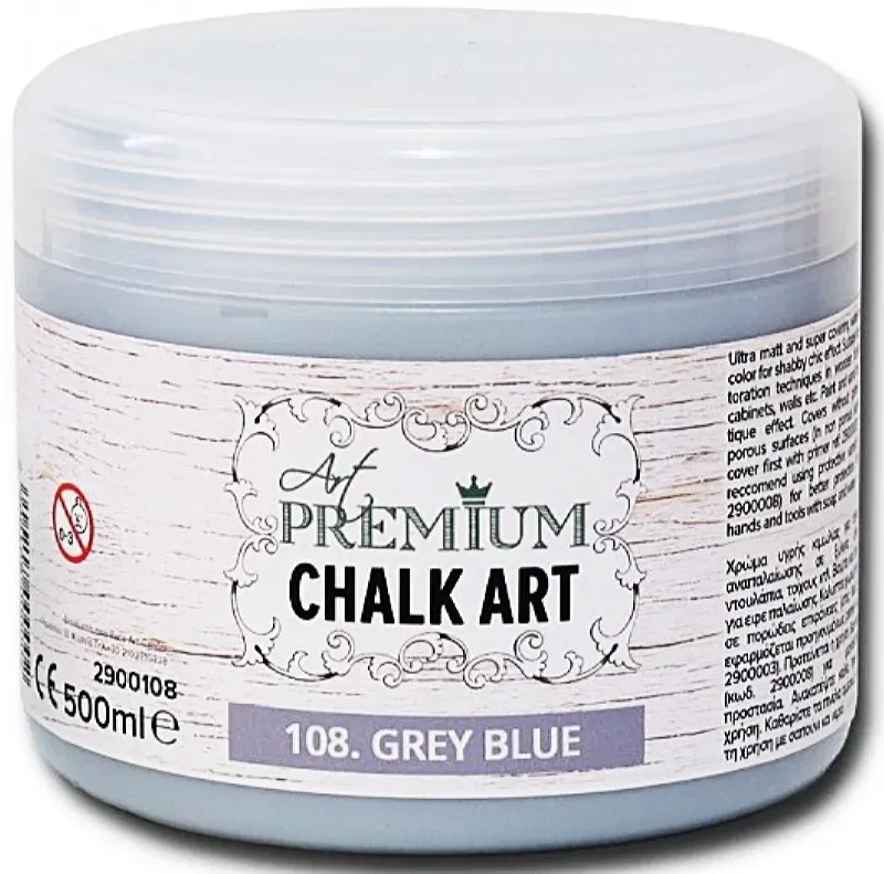Art Premium Chalk Art 108 pittura gesso grey blue 500 ml