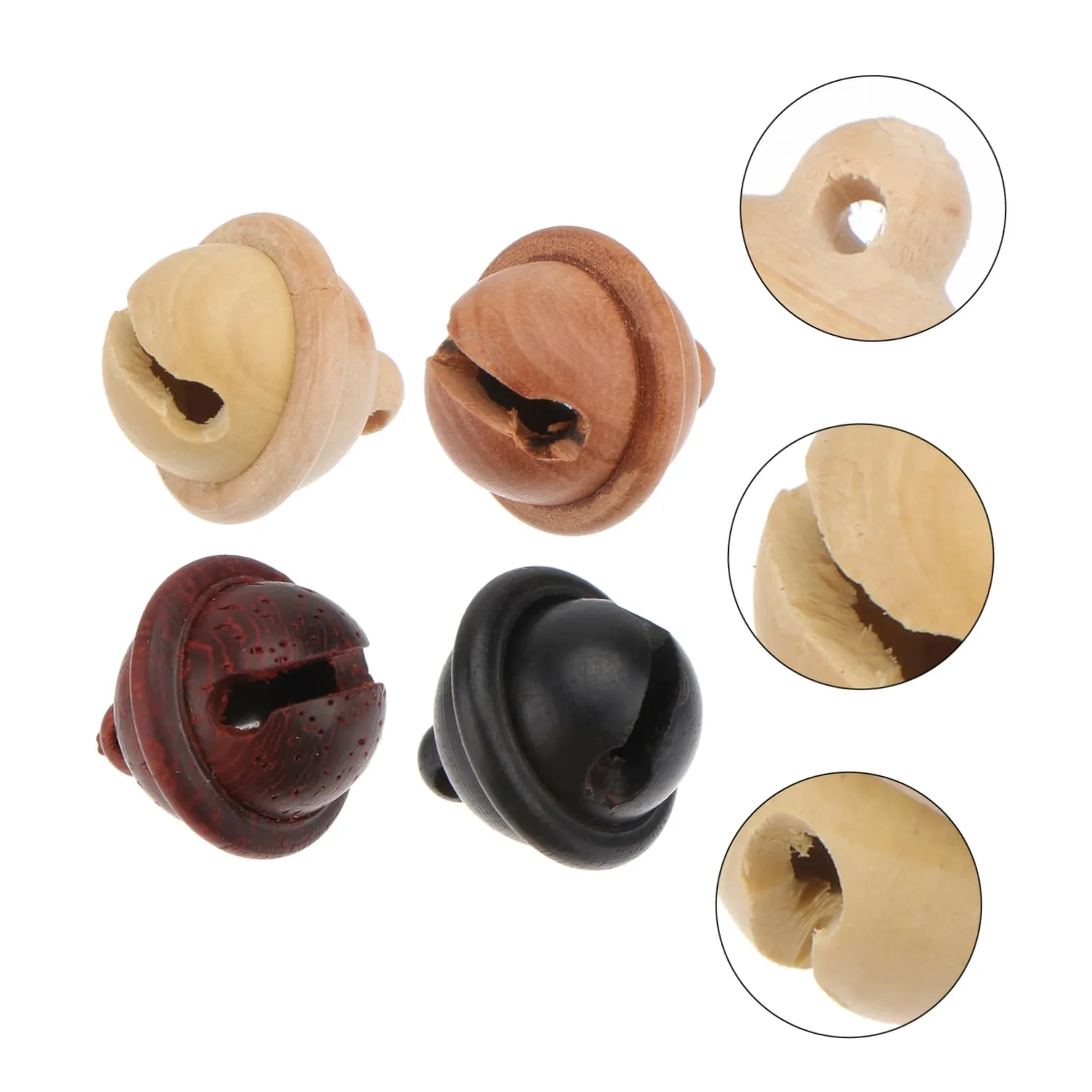 Angoily mini campanelle legno decorative 4 pezzi
