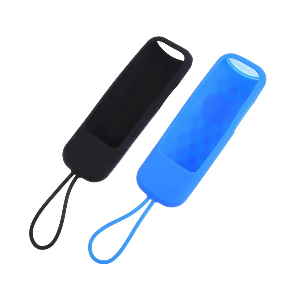 Angoily cover telecomando TV silicone 2 pezzi blu nero