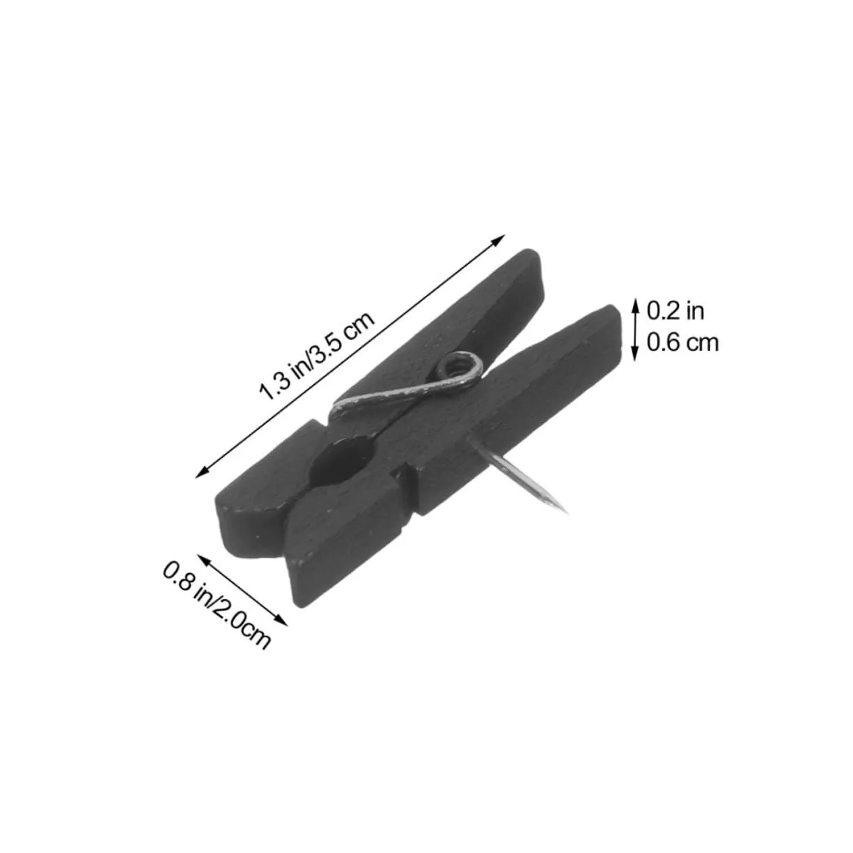 Angoily puntine con clip per bacheca nere 100 pezzi senza fori