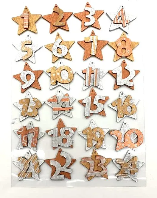 Deco Foam stelle metallizzate adesive 24 pz numerate