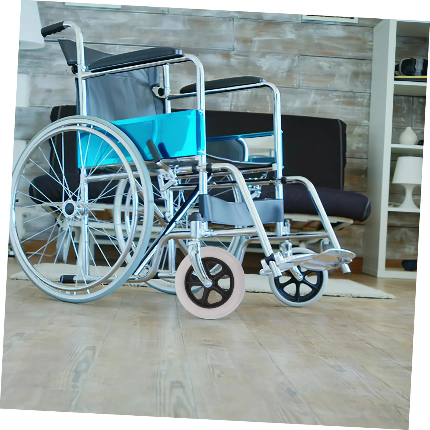 Angoily ruote anteriori sedia a rotelle PVC 2 pezzi grigio