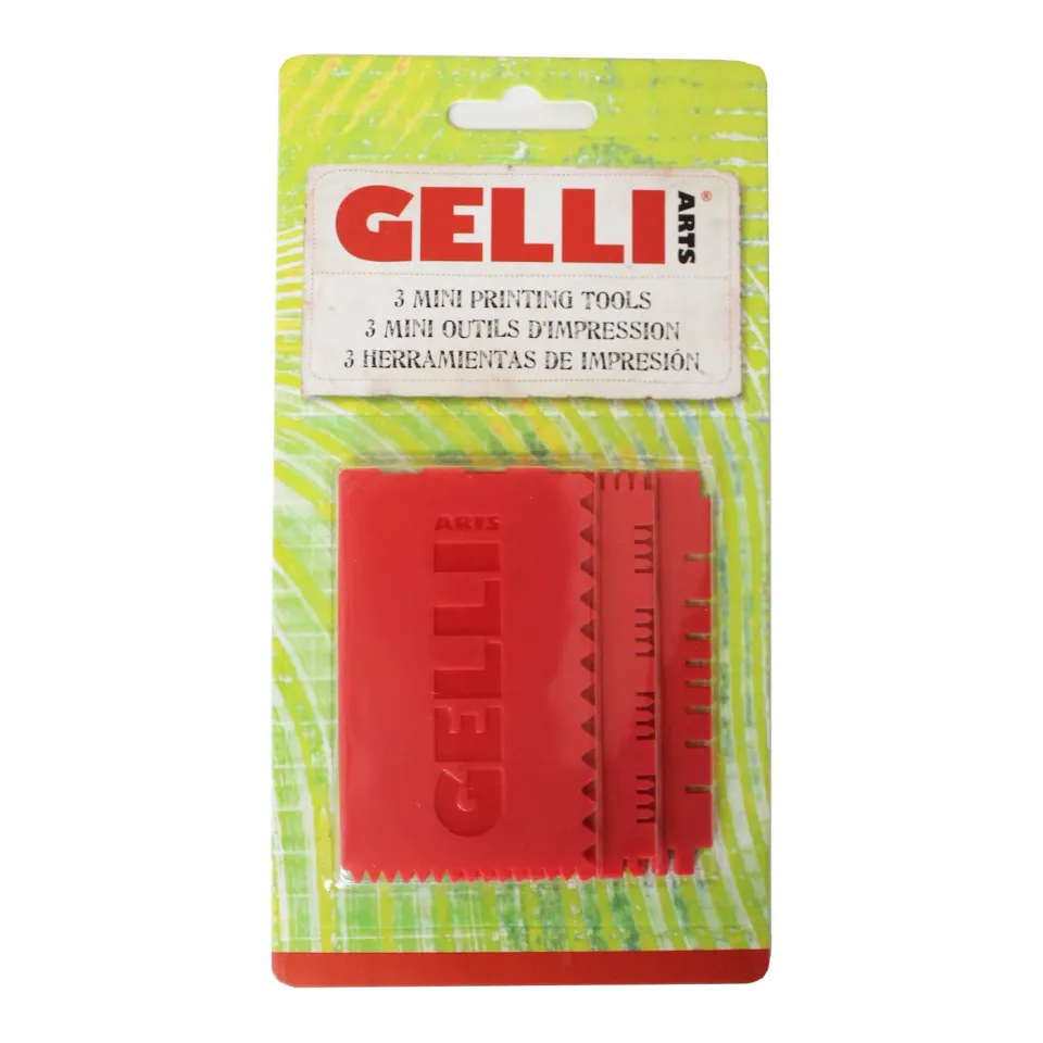 Gelli Arts Mini Printing Tools set 3 pettini 5x7,5 cm texture